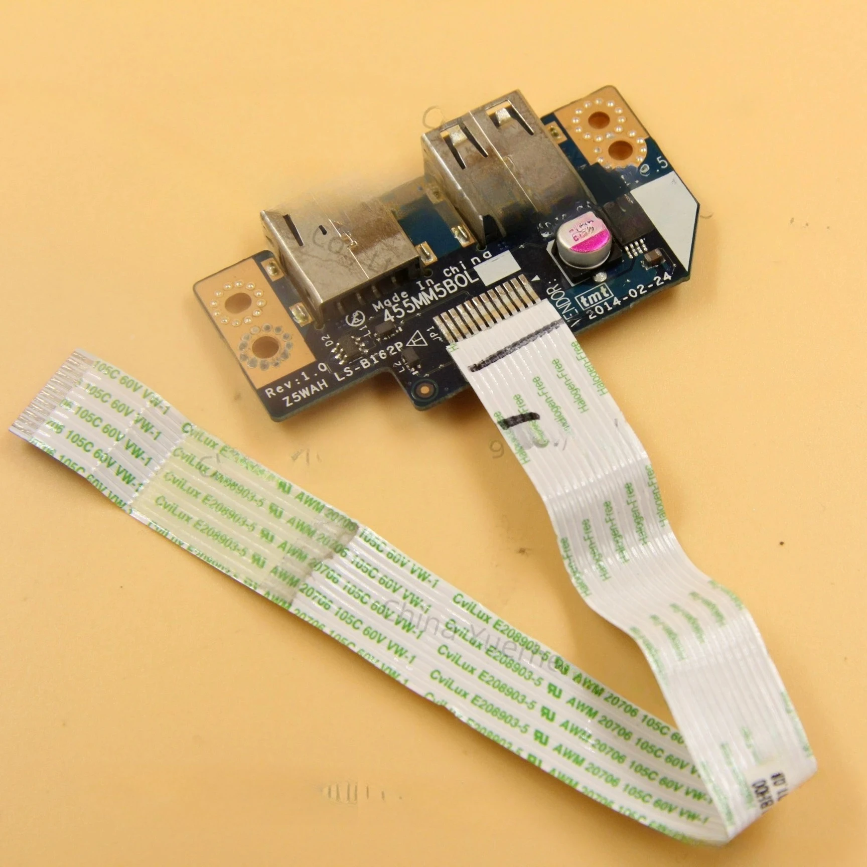 For ACER Aspire E5-511 E5-571 E5-572 USB board with cable 455MM5BOL Z5WAH LS-B162P