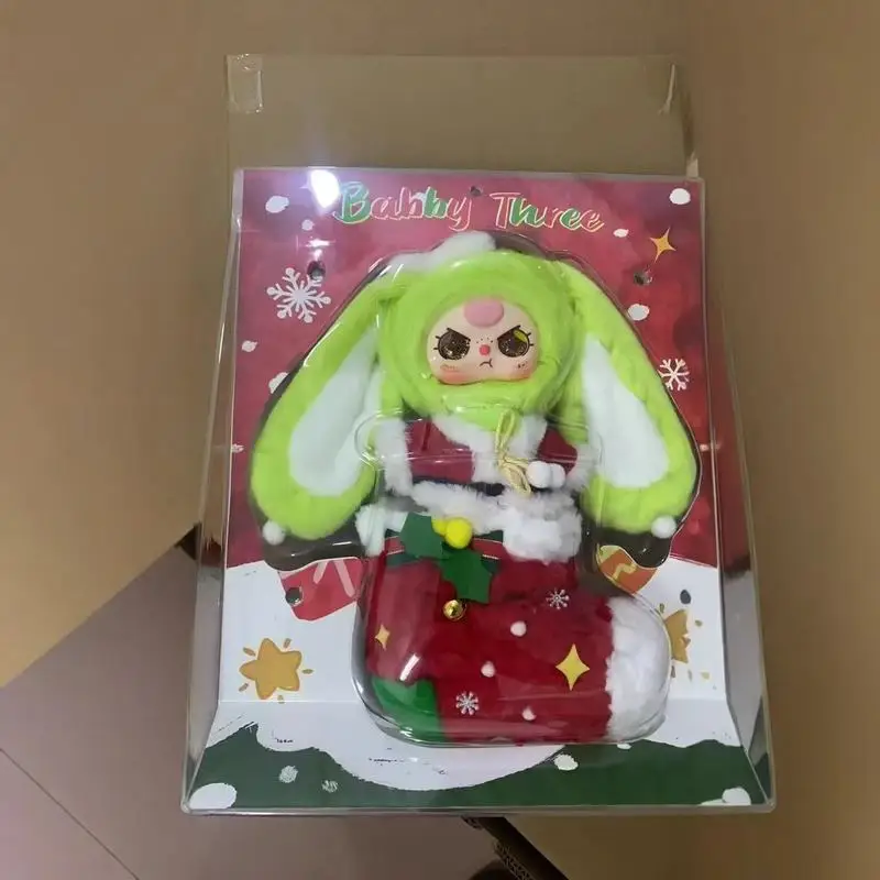 

Аутентичная плюшевая модная слепая коробка с Рождеством, игрушка с персонажем мультфильма, рождественская декоративная подвесная открытка, виниловая слепая коробка для лица