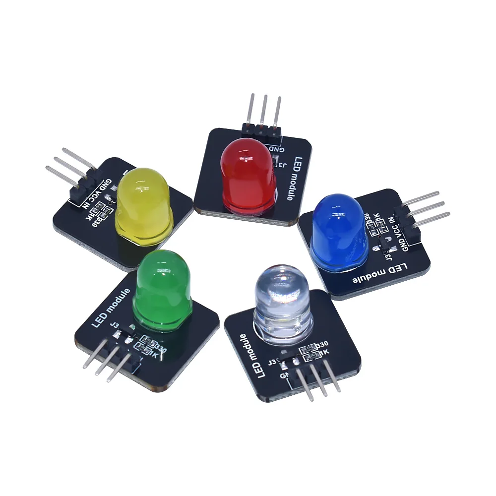 Smart Electronic building block 10mm LED light-emitting module indicator light-emitting tube compatible with arduino