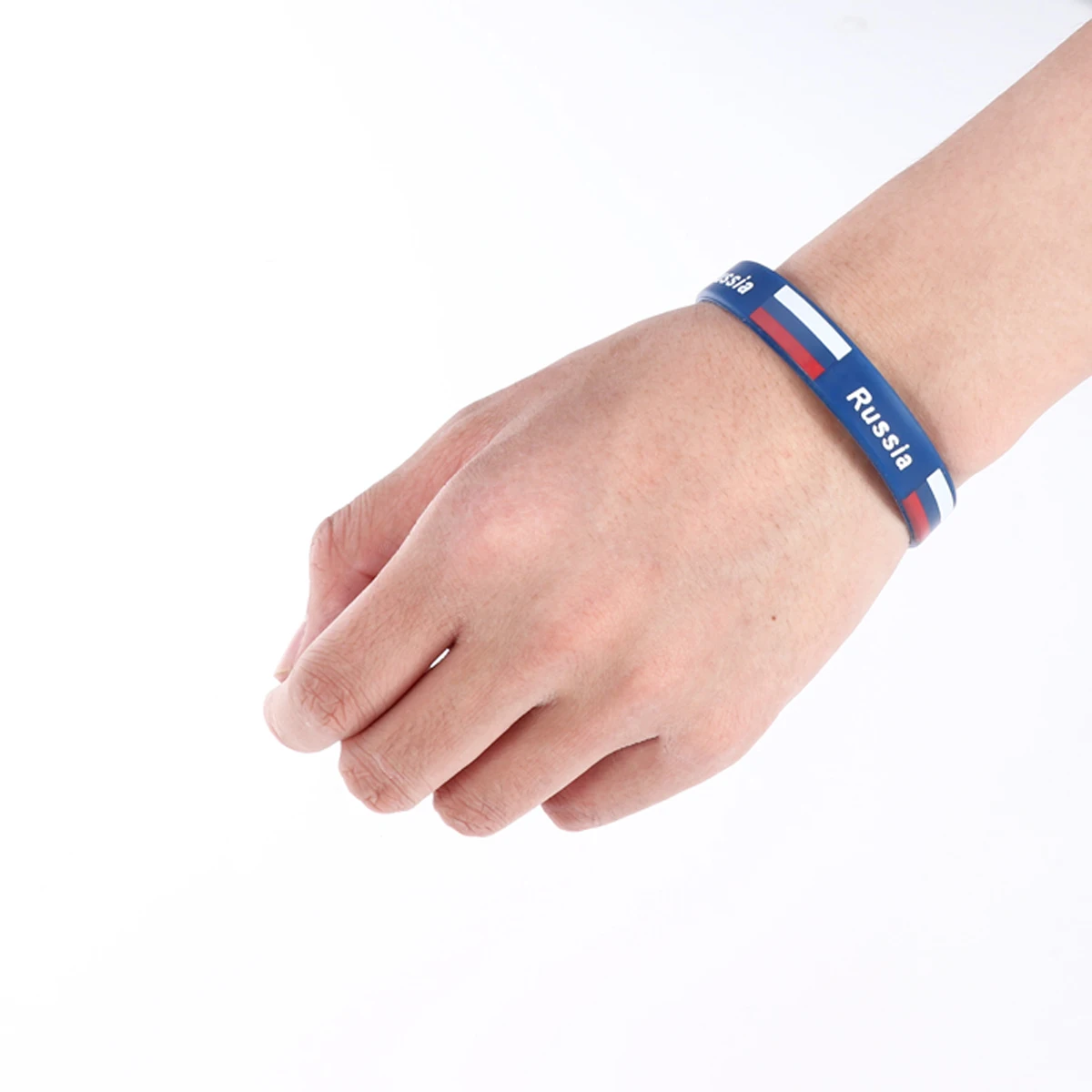 

6 pcs Silicone Wristbands Country Flag Sports Football Game International Matches Durable One Size Fits Most Premium Rubber