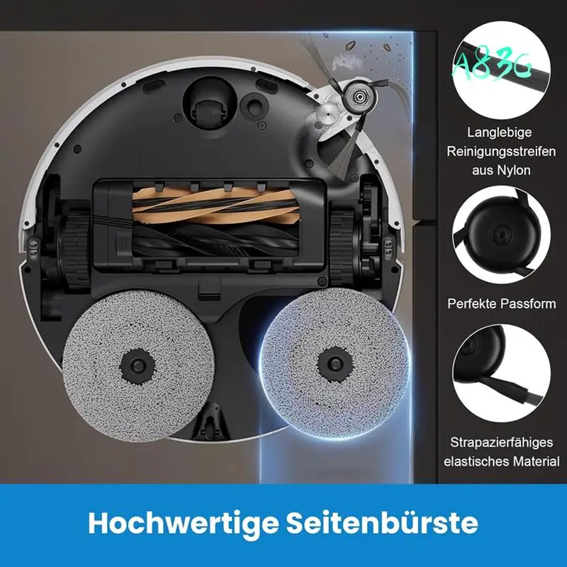 

A83G-Accessory Set For DREAME X50 Ultra Complete Robot Vacuum Cleaner, Main Brushes,Filters,Dust Bags,Mop Pads,Side Brushes