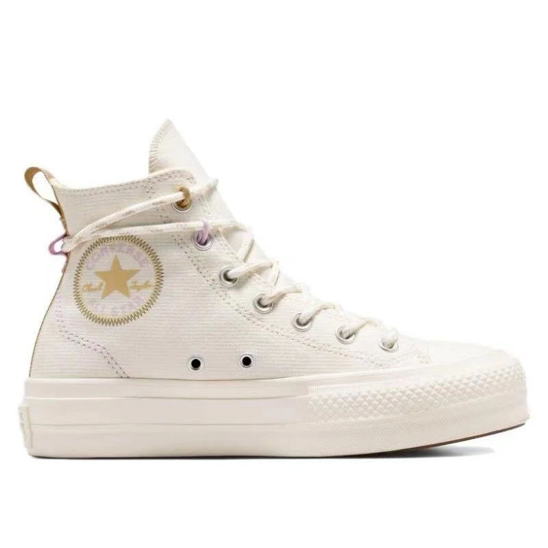 Converse Chuck Taylor All Star Lift Platform Utility Casual Board Shoes Wear resistant, Breathable, High cut Canvas Shoes for Wo