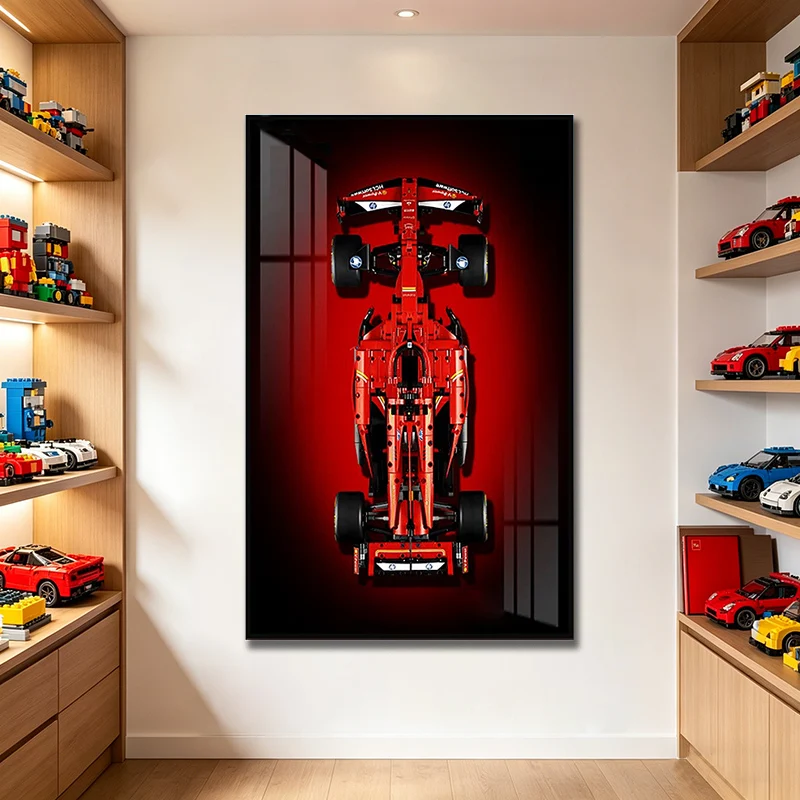 

NEW Display Wallboard Suitable for LEGO 42171 Ferrari F1 SF-24 building block car model Photo Frame Wall Mount Display box