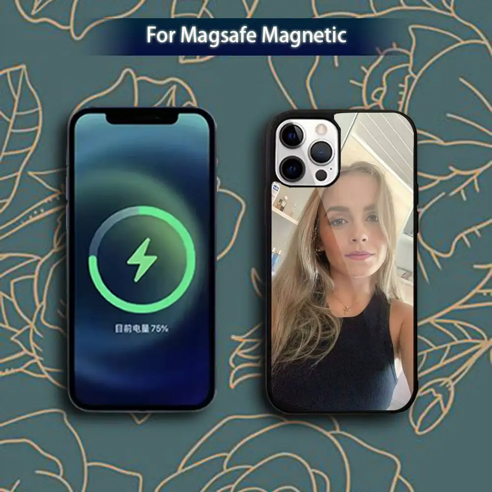 حافظة هاتف A-مثلة Emma W-Watson لهاتف iPhone 17,16,15,14,13,12,11,Pro,Max,Plus,Mini,Magsafe,حافظة شحن لاسلكية مغناطيسية