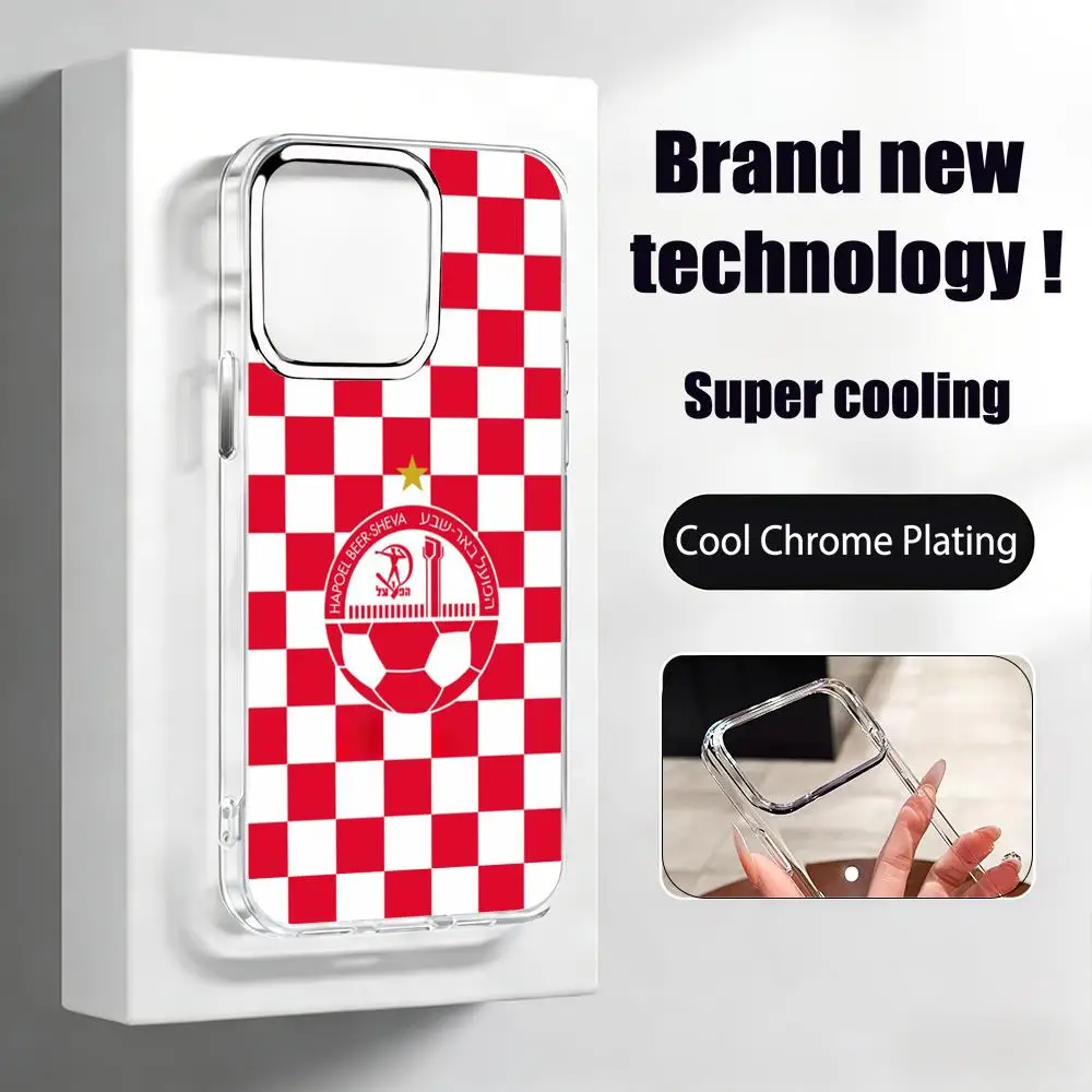 Israeli H-Hapoel Be'er S-Sheva Phone Case For iPhone 17 air 16 15 14 13 12 11 Pro Max Plus Chrome Button Camera Ring Transparent view 4