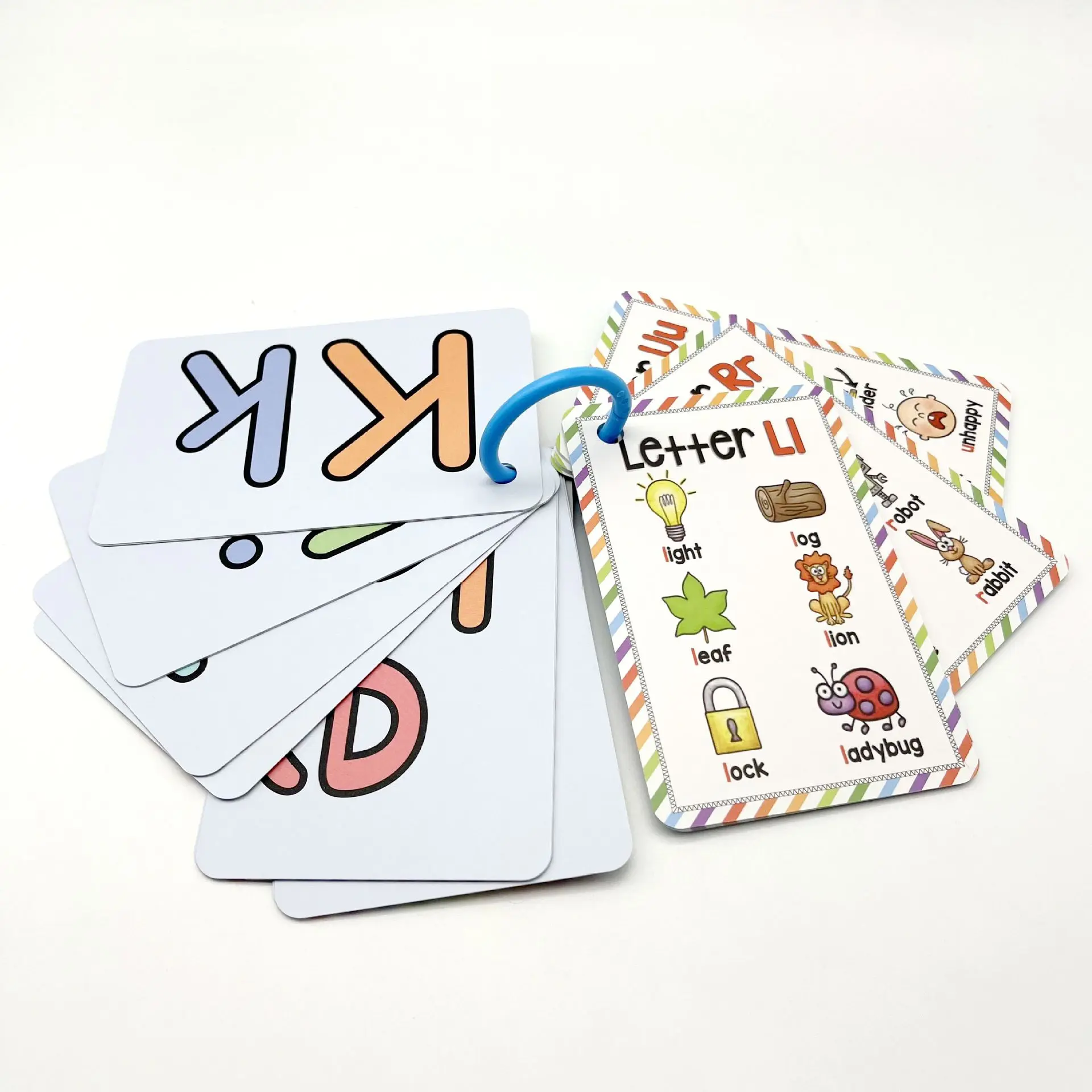 English 26 Letters Alphabet Phonics Pocket Flash Cards Early Educational Learning English Word Toys