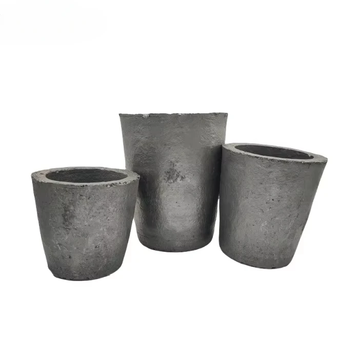 Molten metal bronze casting silicon carbide graphite crucible melting furnace