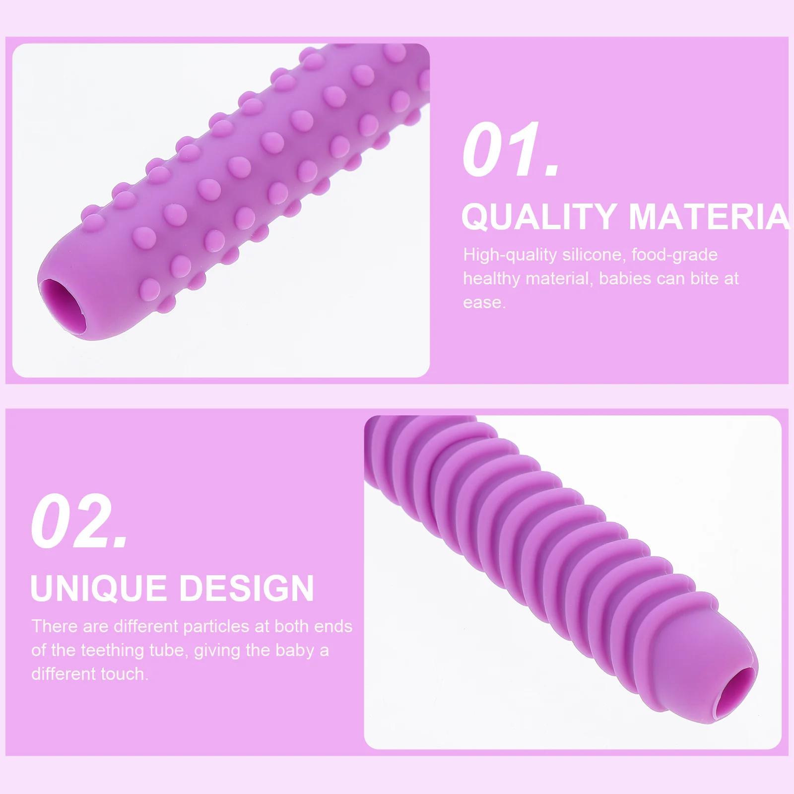 

1 комплект, силиконовые детские прорезыватели, мягкие гибкие полые стержни для жевания моляров младенцев, облегчение боли с чистящей щеткой