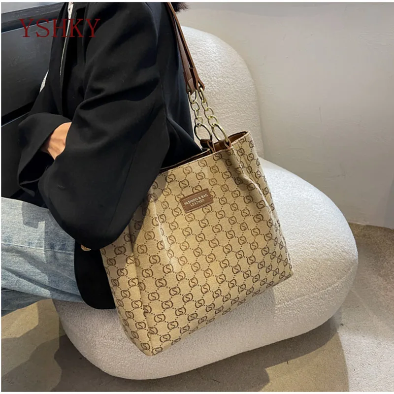 Women bag Shoulder bag Handbag sac a main Casual foreign style Plaid women\'s bag large capacity Tote bag