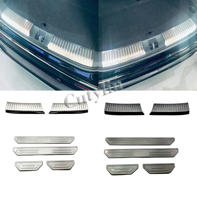 

For Honda ZR-V ZR V ZRV 2022-2024 Stainless Steel Rear Inner Bumper Plate Cover Trim Door Sill Plate Scuff Plate Pedal Sticker