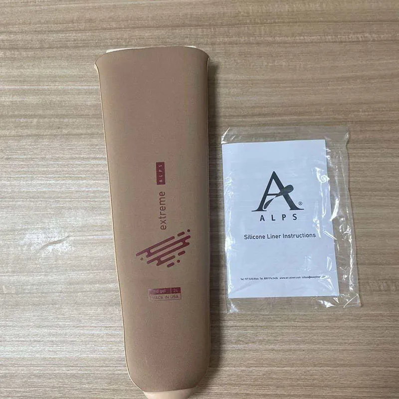 3mm thick ALPS original residual leg gel sleeve with keyhole, thickened Prosthetic liner gel sleeve  for prosthetic limbs