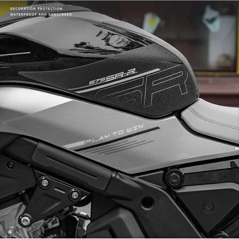 Frosted Fuel Tank Kit For CFMOTO 675SR-R 2024 Motorcycle, Protective Sticker, Traction Pad, Decals, Accessories