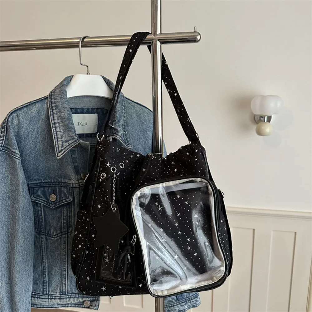 

Shining Star Star Itabag Nylon Harajuku PVC Transparent Shoulder Bag Idol Merchandise Storage Large Capacity Ulzzang Ita Bag Men