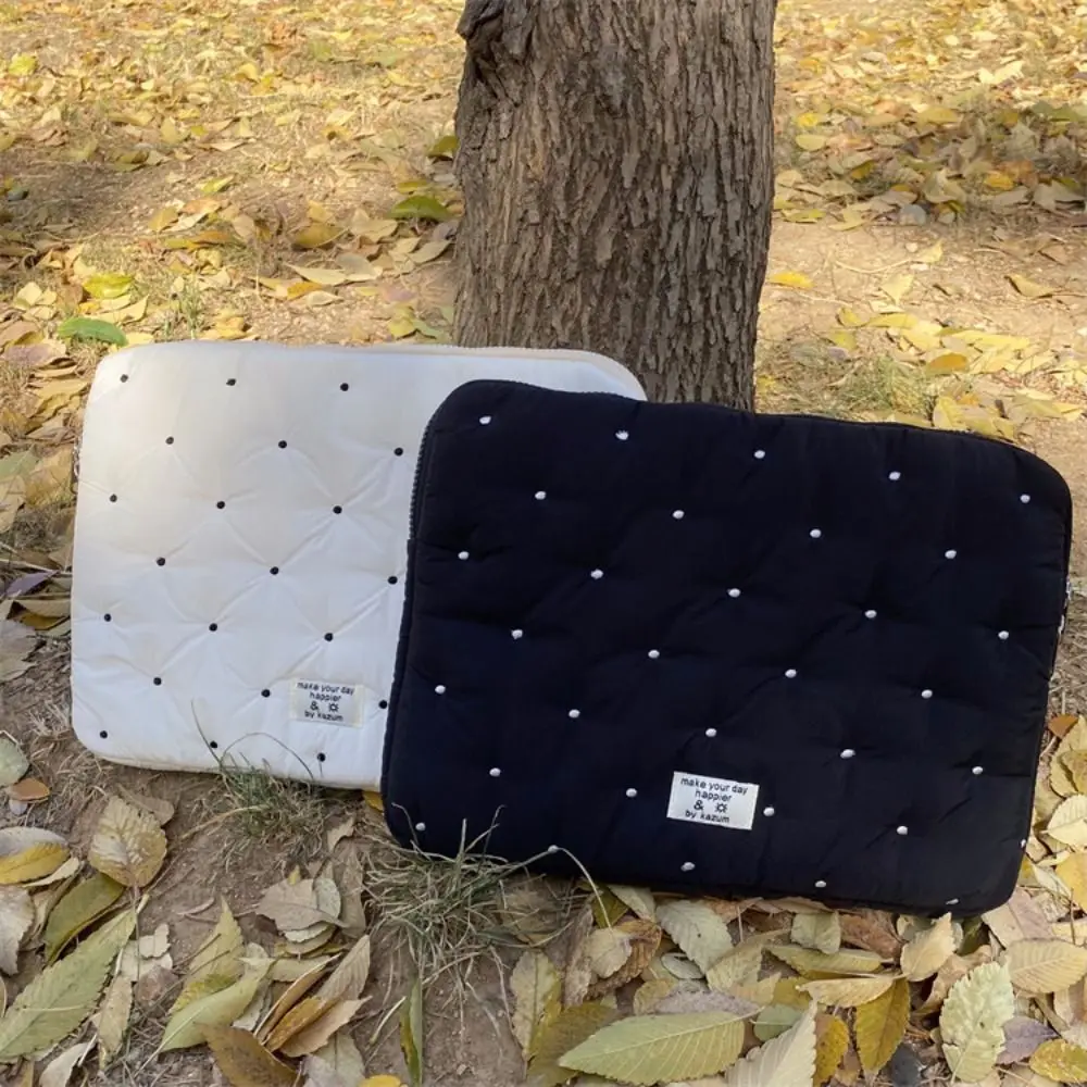 

Puffy Tablet Protective Case Embroidered Large Capacity Tablet Sleeve Bag Lightweight Sweet Laptop Notebook Case Girl