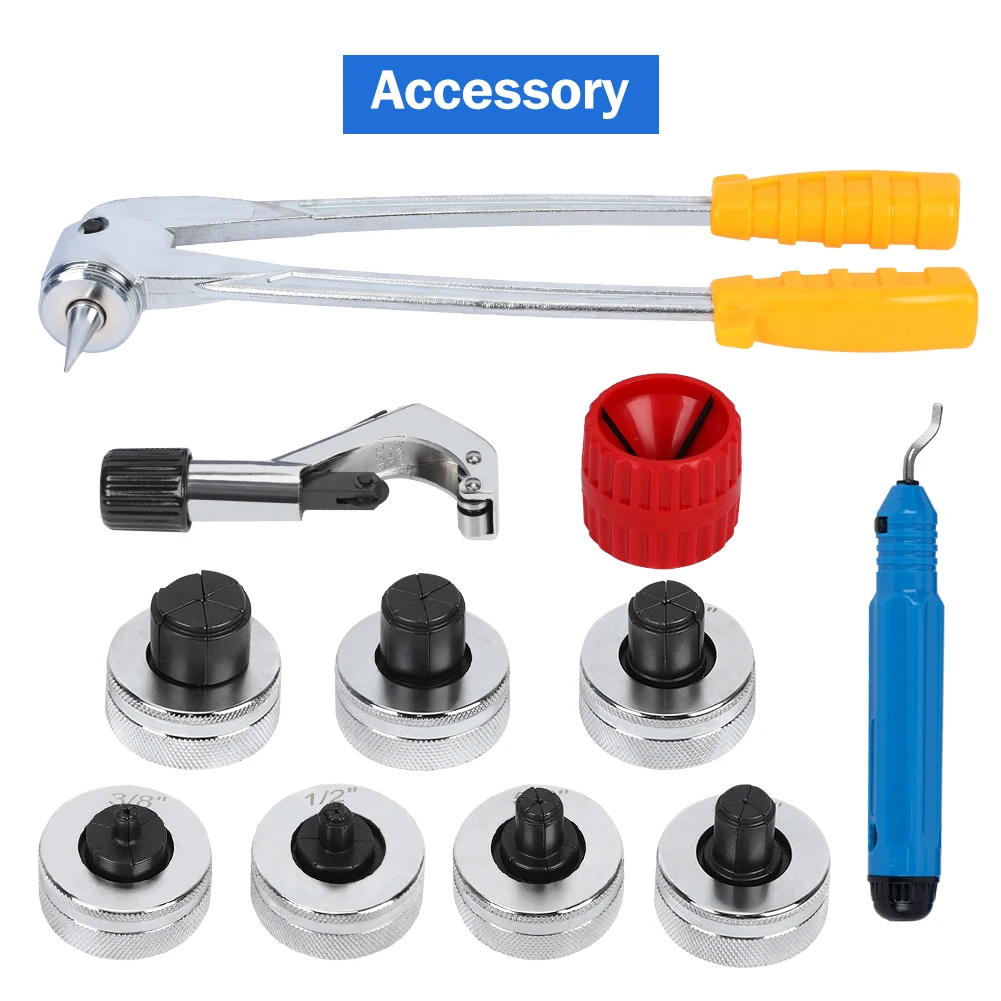 Tube Expander Set Kit 10-28mm Lever Type Tube Expander Copper And Aluminum Tube Straight Tube Mouth Expander