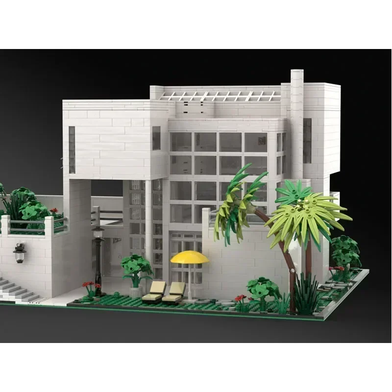 MOC-86714 Giovannitti House of Richard Meier ประกอบ Splicing Building Block รุ่น 4066 ชิ้นส่วนเด็กวันเกิดของเล่นของขวัญ