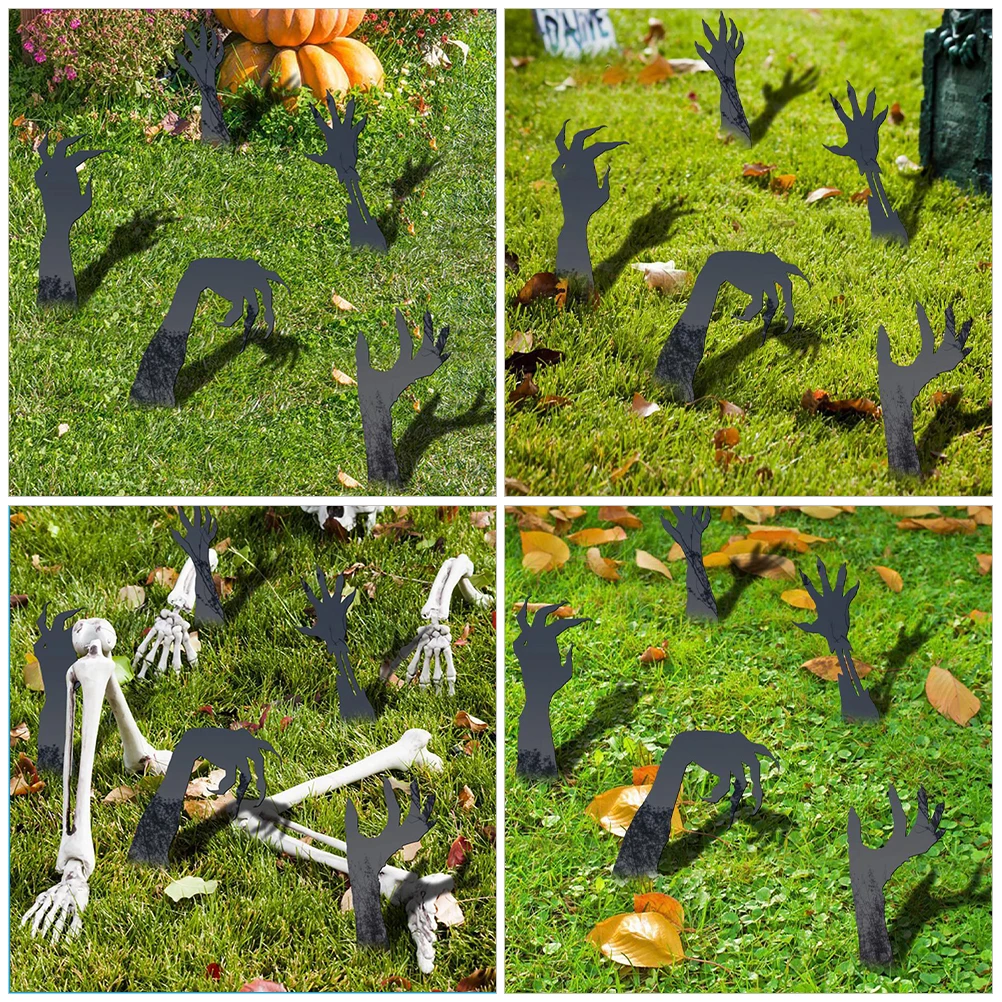 

5 Pcs Ghost Hand Decoration Halloween Garden Signs Venue Setting Props Acrylic Outdoor for outside