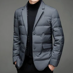 Winter Neue Stil 90 Weiße Ente Unten männer High-End-Qualität Schal Kragen Casual Anzug Jacke