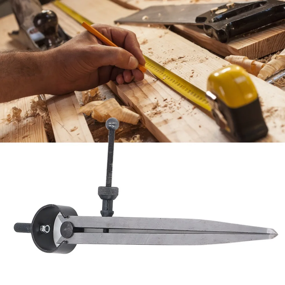 Adjustable Flat Leg Spring Marking Gauge Fast Spring Nut Carbon Steel Spacing Gauge Silver Spring Divider Caliper Metalworking