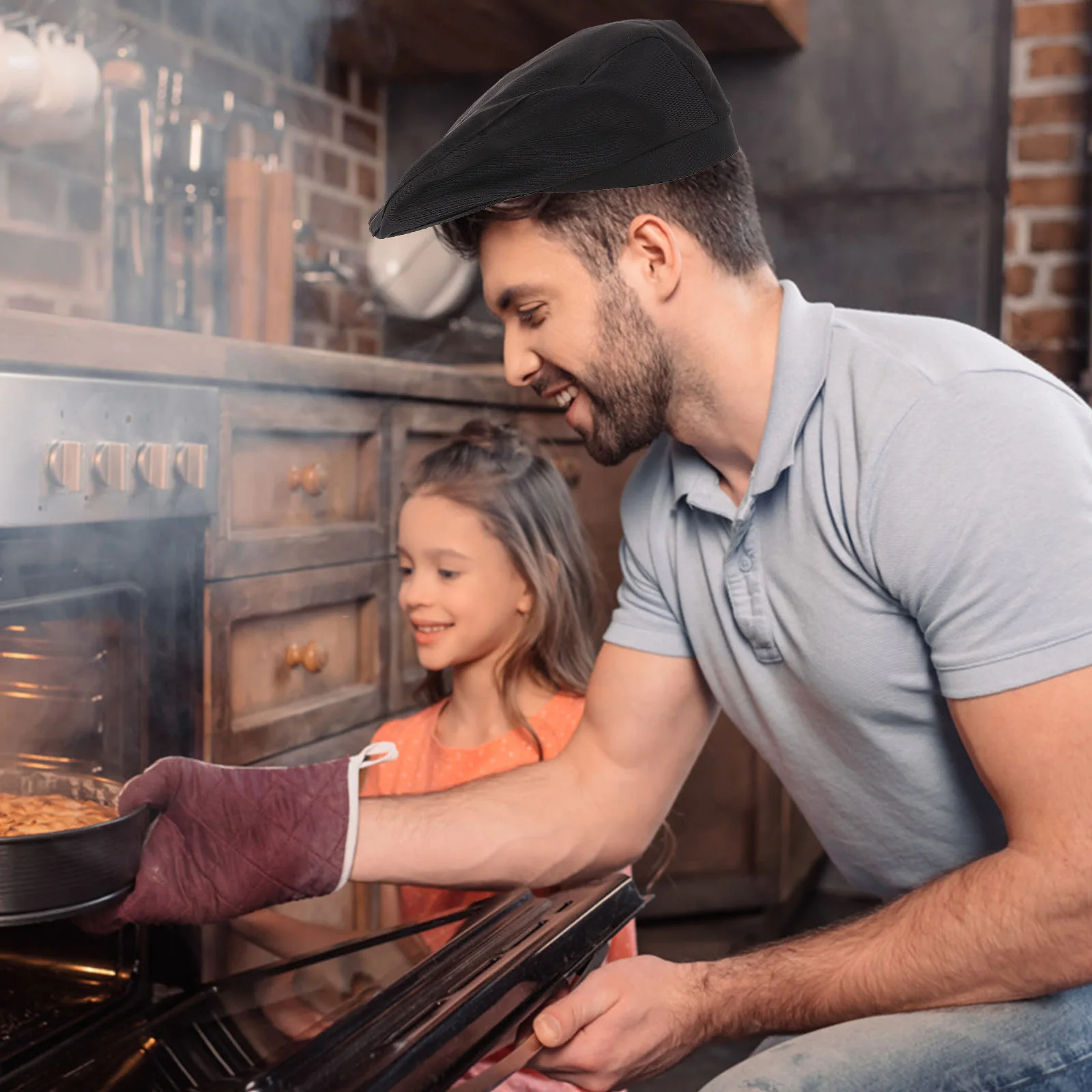 Gorro de chef boina para cocinar cantina camarero cocina trabajo clásico Hooey sombreros hombres