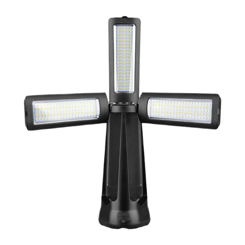 Outdoor camping light Portable foldable three-page light Camping supplies Fishing work light Emergency light LED light