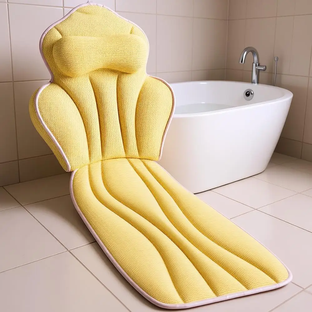 

Утолщенная эргономичная подушка для ванны с 5D-сеткой и 13 присосками для комфортного купания