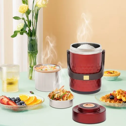 3-Tier Sealed Stackable Food Thermos Insulated Lunch Box Thermal Lunch Box