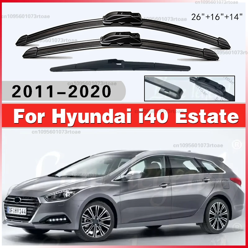 

3PCS Car Wiper For Hyundai i40 Estate 2011-2020 Front Rear Wiper Blades Brushes Auto 26"16"14" Car Accessories 2017 2018 2019