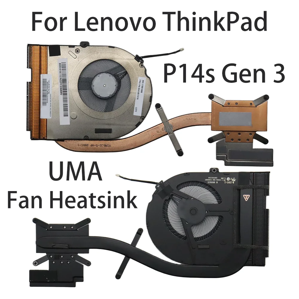 

Original For Lenovo ThinkPad P14s Gen 3 Laptop Fan Heatsink CPU Cooler Cooling Fan JP4C0 5H41B77276 5H41B77273 5H41B77270 UMA