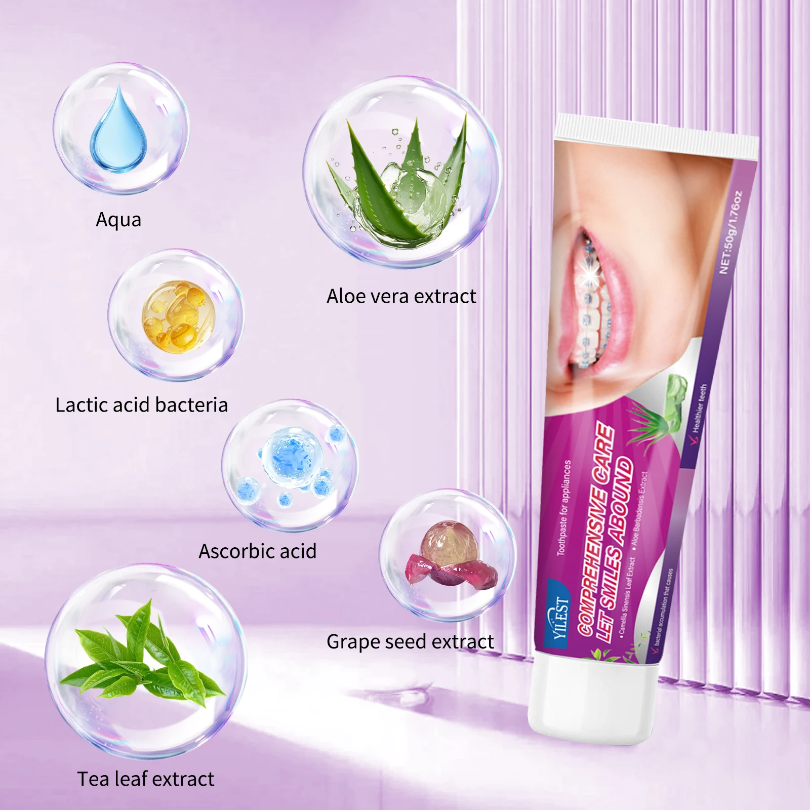 Aloe Vera Toothpaste Bad Breath Removal Teeth Brightening Preventing Periodontitis Dental Cleansing Remove Smoke/Coffee Stains