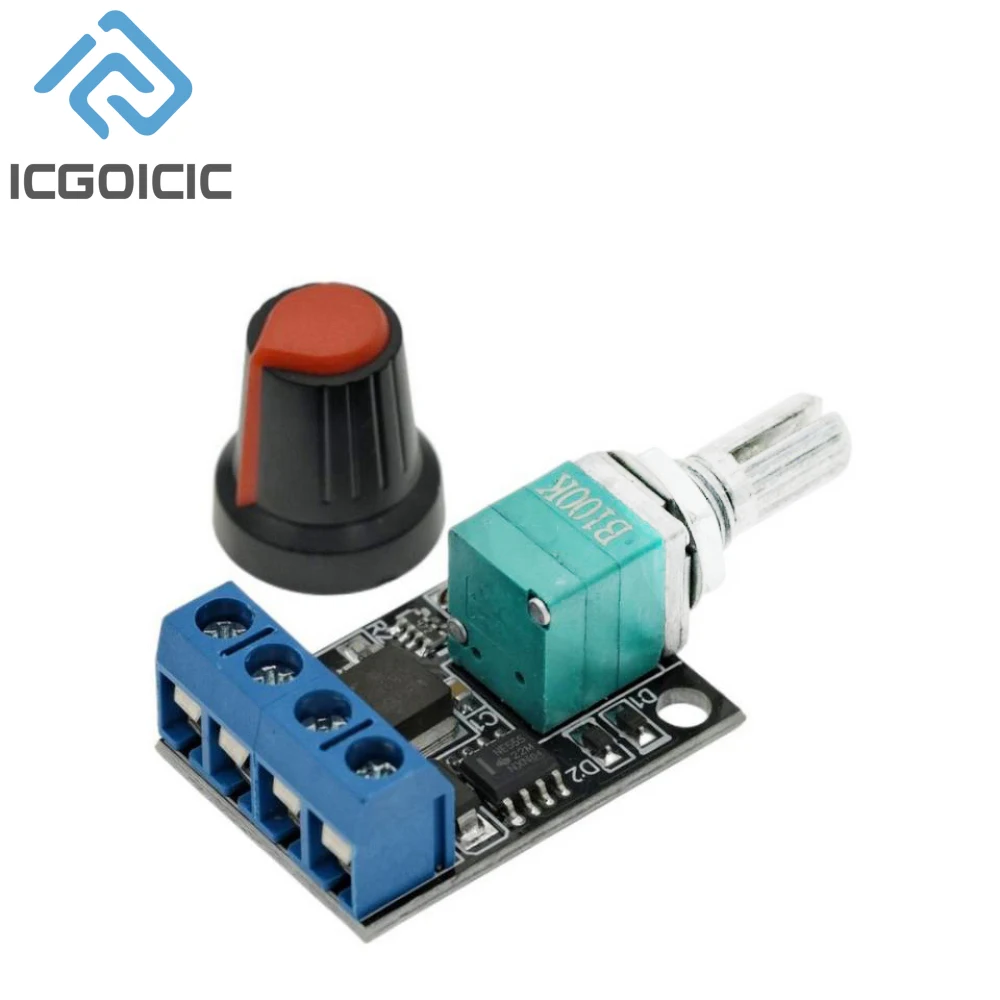 Mini 5A 10A 90W PWM 12V DC Motor Speed Controller Module DC-DC 4.5V-35V Adjustable Regulator Control Governor Switch 24V