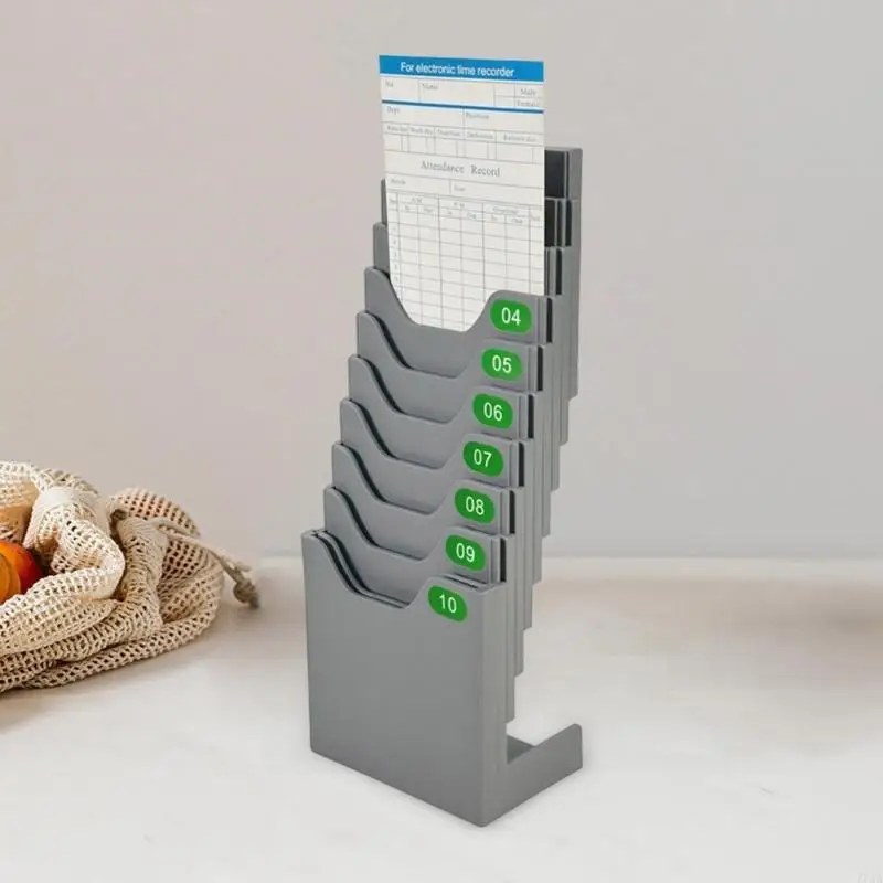 77JA Time Card Rack organisierte Anwesenheit Gehaltsabrechnung Timsheet -Halter -Ständer Tracking für Desktop oder Wandmontage