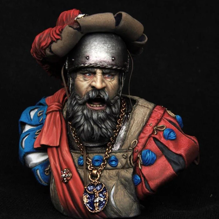 1/9  Capitano Lanzichenecco XVI xec Resin Figure Bust GK Uncoated No colour