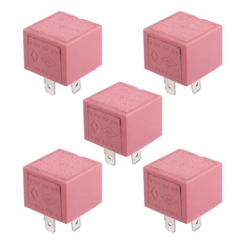 Automotive Accessories 5PCS 20240041 Car Relay 4-Pin For Renault Clio Trafic Megane Vivaro Nissan 8200308271