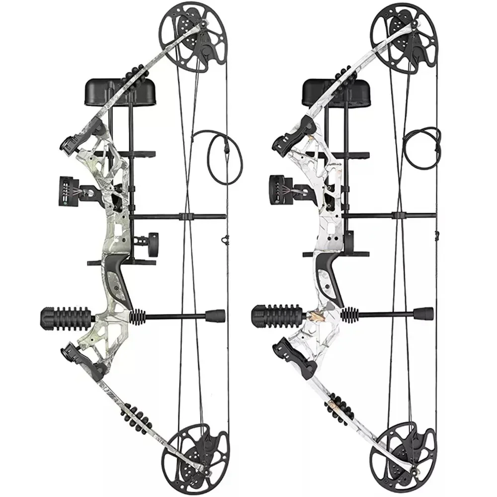 Right/Left Hand Compound Bow Set 30-70lbs Adjustable 320fps Archery Hunting Target Let-Off 80% Bow Riser Aluminum alloy