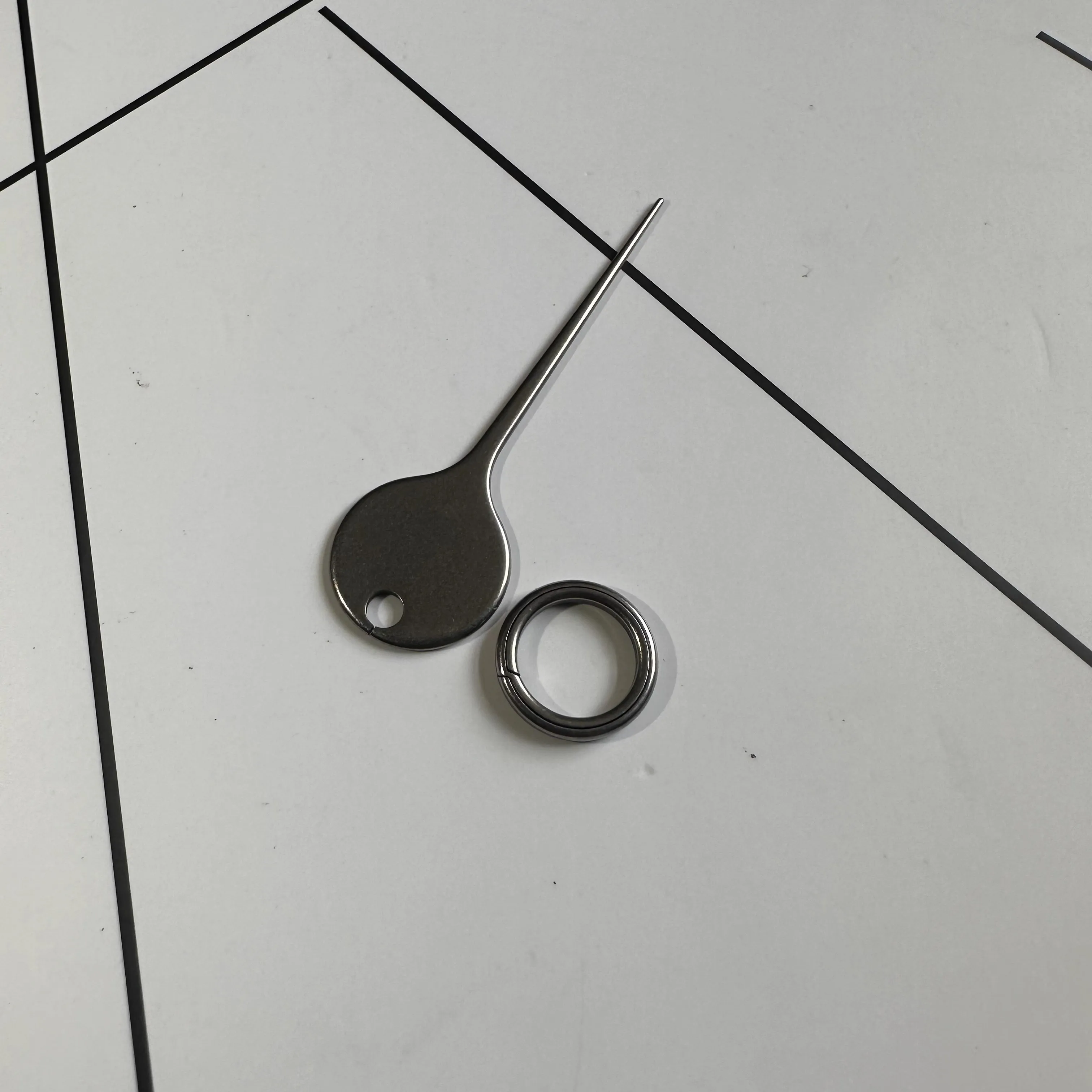 Titanium mobile phone card removal pin portable multifunctional creative sim card tool