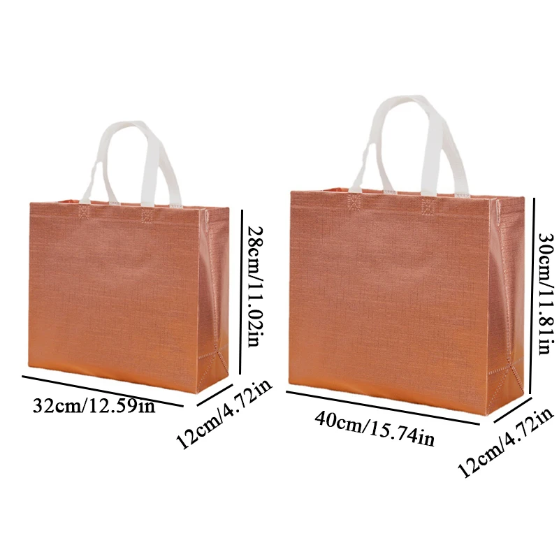 Waterproof Embossed Non-woven Fabric Grocery Bag Film Coated Laser Bag Takeaway Bag Shopping Pouch Eco Bag Shopping Bags