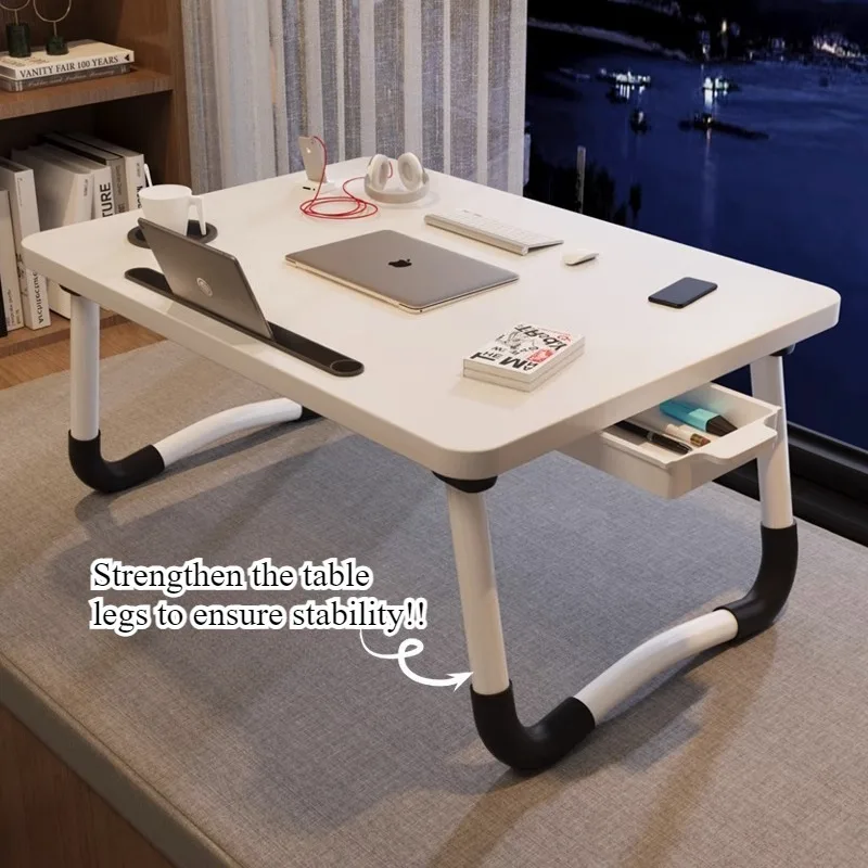 Foldable bed, small table, computer table, upper bunk in student dormitory, study table, household bedroom bay window, lazy desk