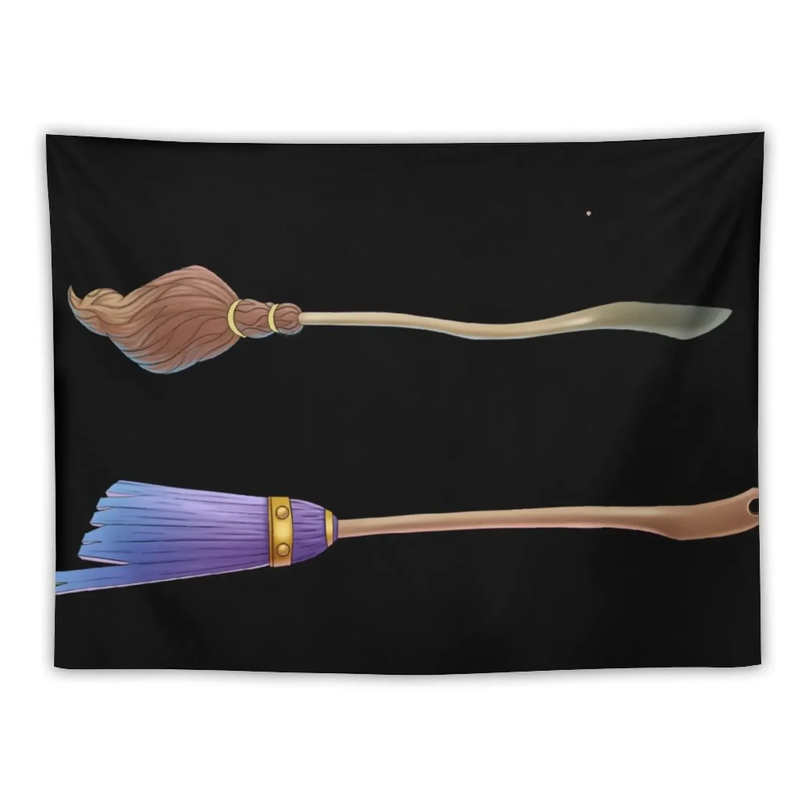 witches brooms Sticker For Bedroom Wall Hanging Wall Decoration Tapestry Aesthetic Room Decor Korean Wall Carpet Tapestry