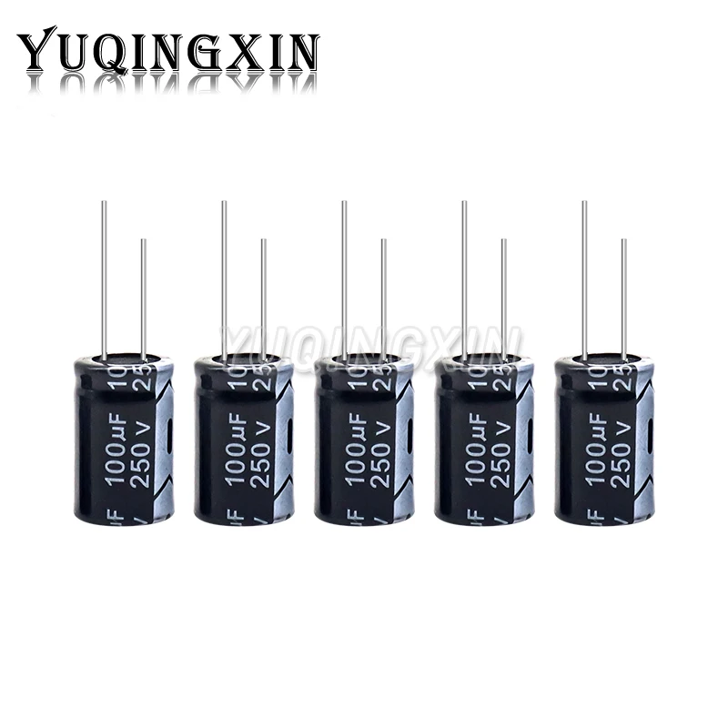 5pcs 250V Aluminum Electrolytic Capacitor 1UF 2.2UF 3.3UF 4.7UF 10UF 22UF 33UF 47UF 100UF 220UF 330UF