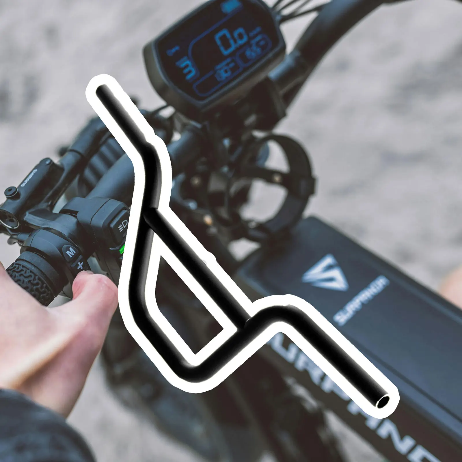 22.2mm Cruiser Bike Handlebar Aluminium Alloy 7/8\