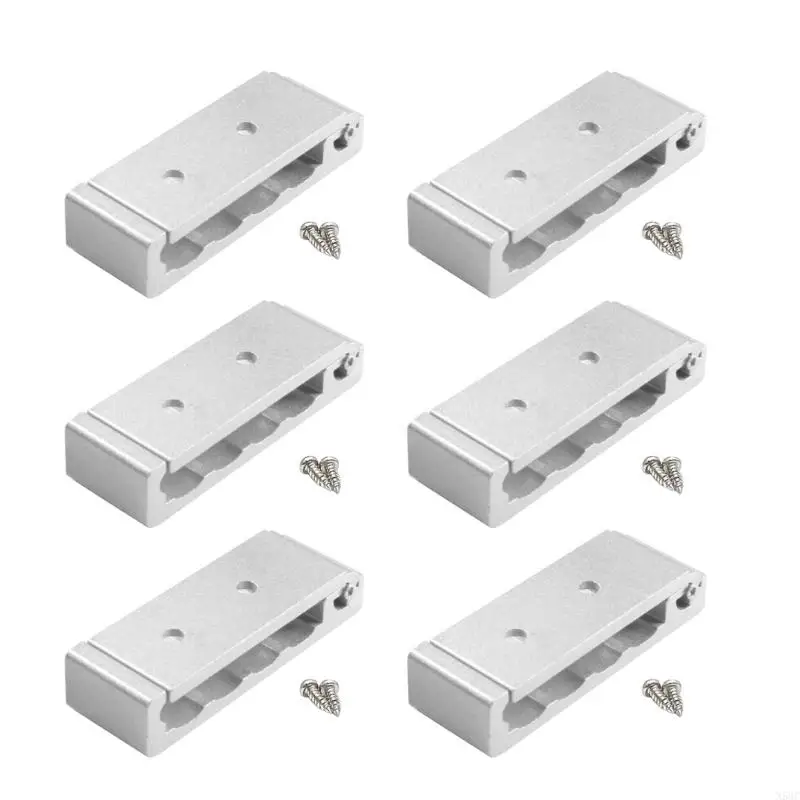 N58C 6pcs Алюминиевый сплав сплавной настенный крючок Стенная настенная вешалка настенный крючок для полотенец для подвесных