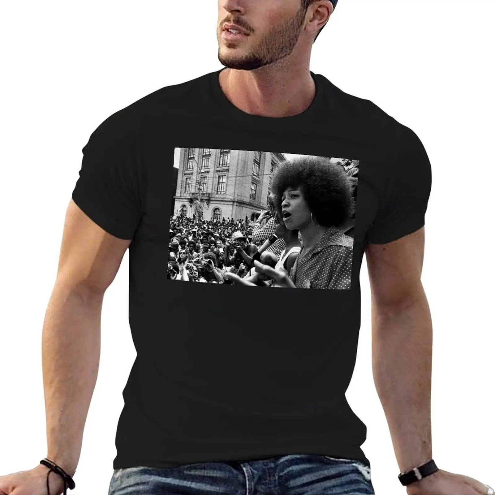 

Angela Davis Speech T-Shirt man t shirts high quality luxury brand mens graphic t shirts T-Shirt