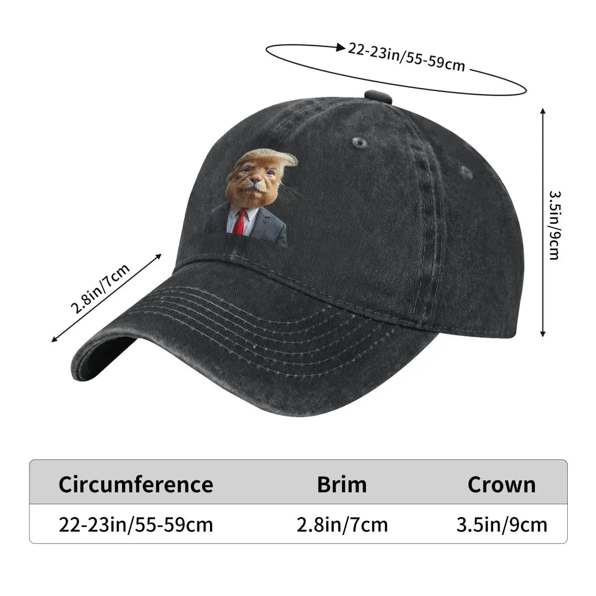 Justice For Peanut Trump Denim Baseball Cap Kpop Rock Trucker Hat Summer Men Adult Vintage Sun Visors Baseball Caps