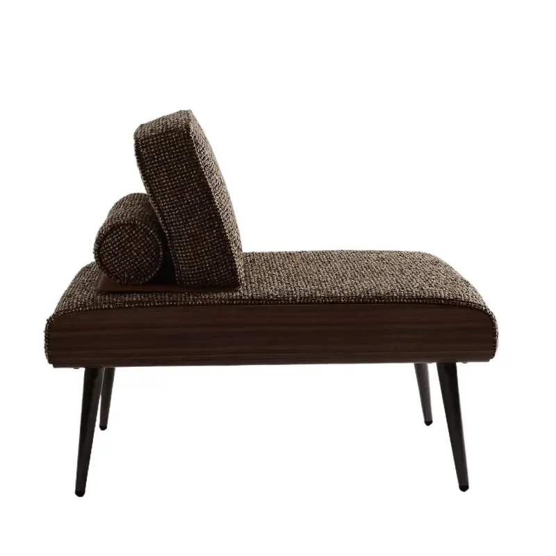 Nordic fabric sofa with detachable backrest, simple living room, small space, medieval retro style