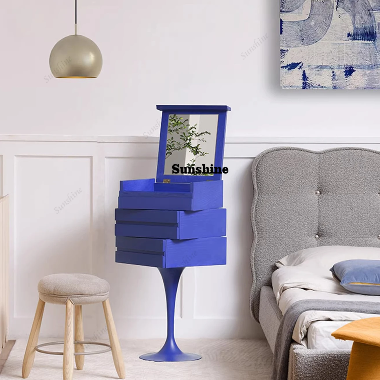 

Современный простой туалетный столик для спальни со встроенным шкафчиком для хранения