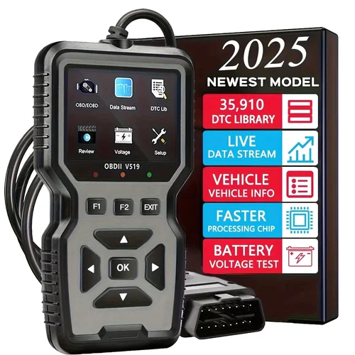 Herramienta de diagnóstico obd2 profesional, herramienta de reparación de vehículos de alta resistencia, lector de códigos, compatible con corriente de datos en tiempo real, Compatible con vehículos de 1996 y posteriores (Obdii/Eobd, modo 6/8), apto para reparación de automóviles, camiones, motocicletas