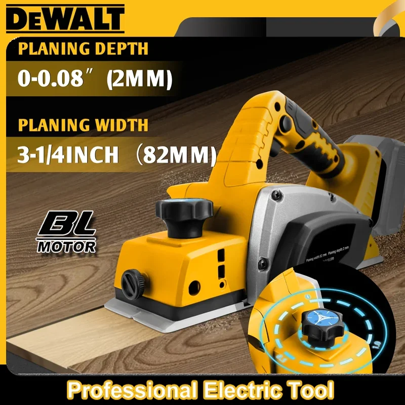 

Бесщеточный электрический рубанок DeWALT, 15000 об/мин, беспроводной фрезер-триммер, ручной электроинструмент для деревообработки, для аккумулятора DeWALT 18В