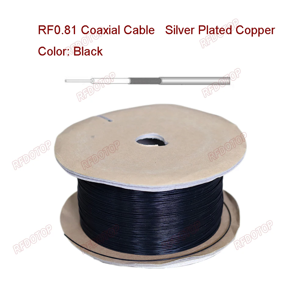 RF0.81 Coaxial Cable 50 Ohm RF Coax Extension Wire for Ufl IPX MHF4 MMCX Connector High Quality Copper Silver-Plated