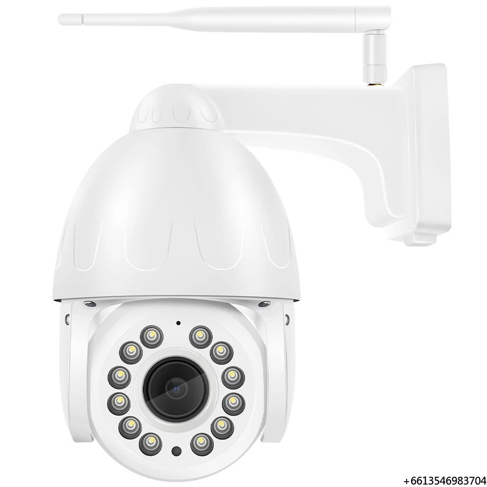 CamhiPro Outdoor Auto Tracking PTZ 2MP 5MP 12MP Megapixel Ip Camera 10x Optical Zoom 16 Times White and Black Cctv Cameras